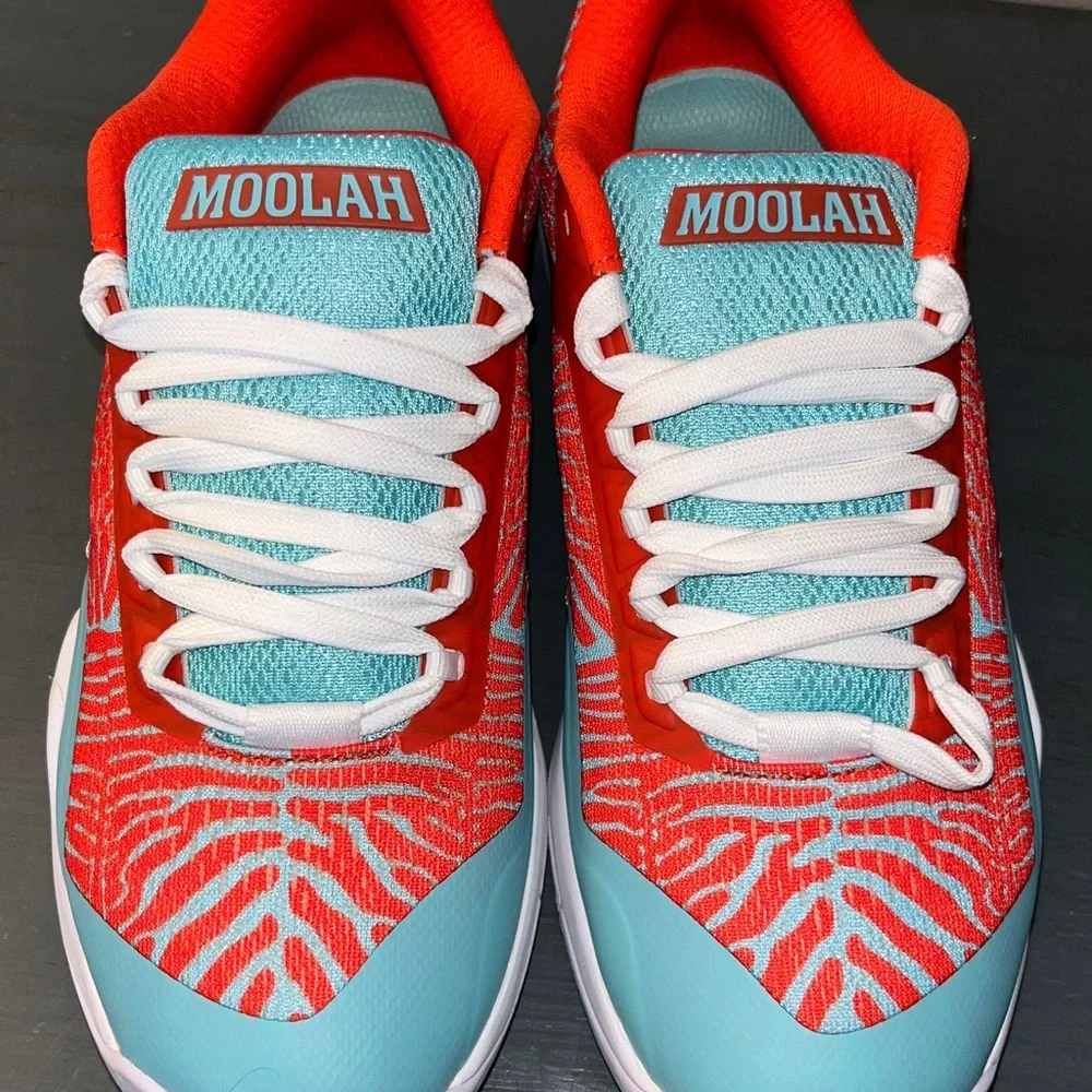 Moolah Kicks Neovolt Low Women’s Basketball Sneakers Size 7.5 Aqua Red NIB